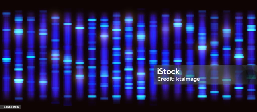 Sanger Sequencing Background Illustration of a method of DNA sequencing. Image background seamless. DNA Sequencing Gel Stock Photo