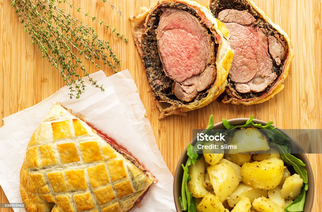 Classic Traditional Beef Wellington If you are looking for a fancy dinner idea, look no further! Beef Wellington is what you need to impress your dinner guests! Beef Wellington Stock Photo