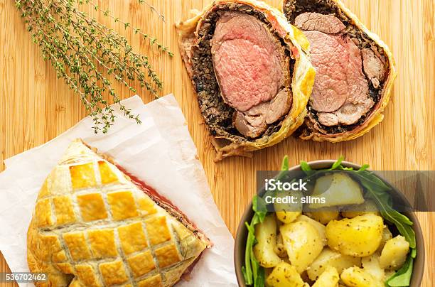 Classic Traditional Beef Wellington Stock Photo - Download Image Now - Beef Wellington, Baked Pastry Item, Beef