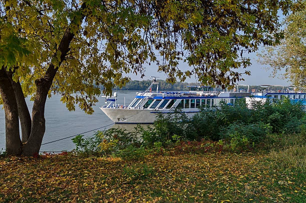 istock Passenger cruise ship in Ruse port at Danube river 536719609