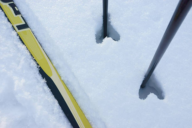 istock skis and ski sticks in the snow 536719769
