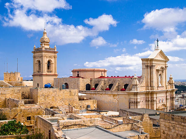 istock view of the cathedral in Rabat, Gozo 536721785