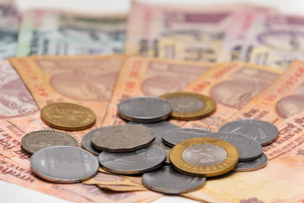 istock Indian Currency Rupee bank notes and coins 536724067