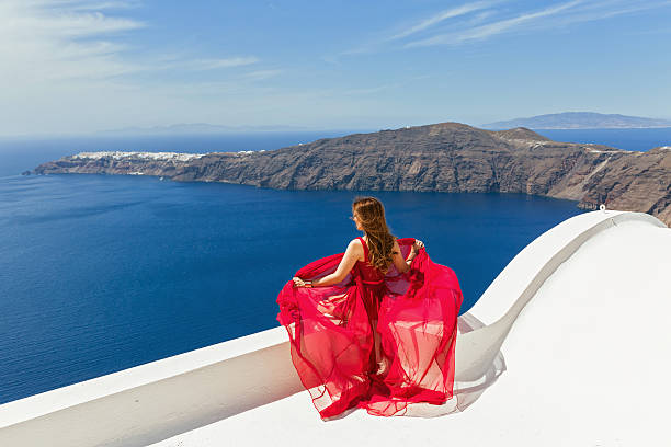 istock Woman in the red dress 536724944