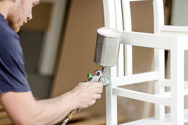 Painting chair with white color