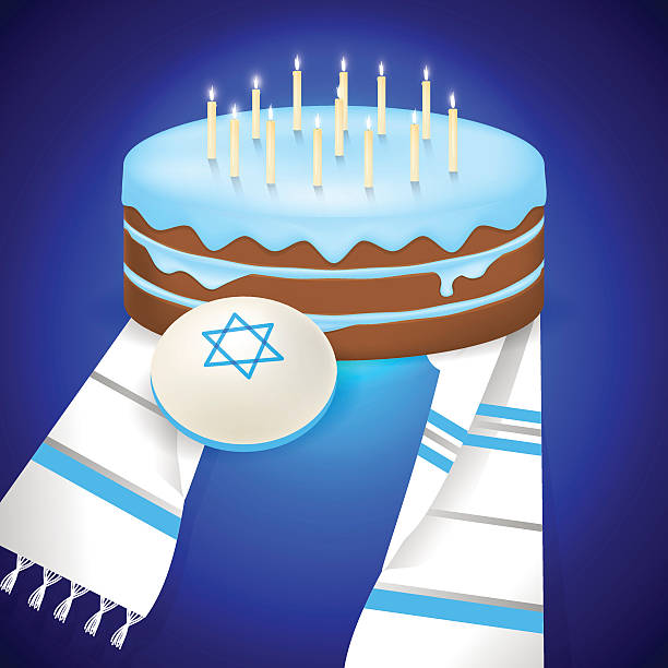 ilustrações, clipart, desenhos animados e ícones de judeu bar mitzvah ilustração. - yarmulke