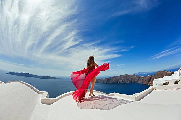 istock Woman in red dress 536735296