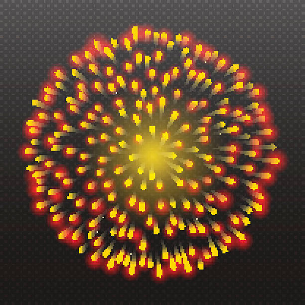 illustrazioni stock, clip art, cartoni animati e icone di tendenza di impostare natalizio di fuoco d " artificio salute esplosione illustrazione vettoriale con sfondo trasparente - firework display pyrotechnics exploding star