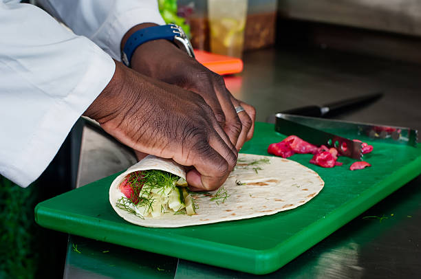 preparing a wrap