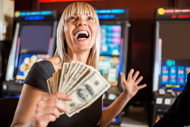 istock Ecstatic woman in a casino. 536752487