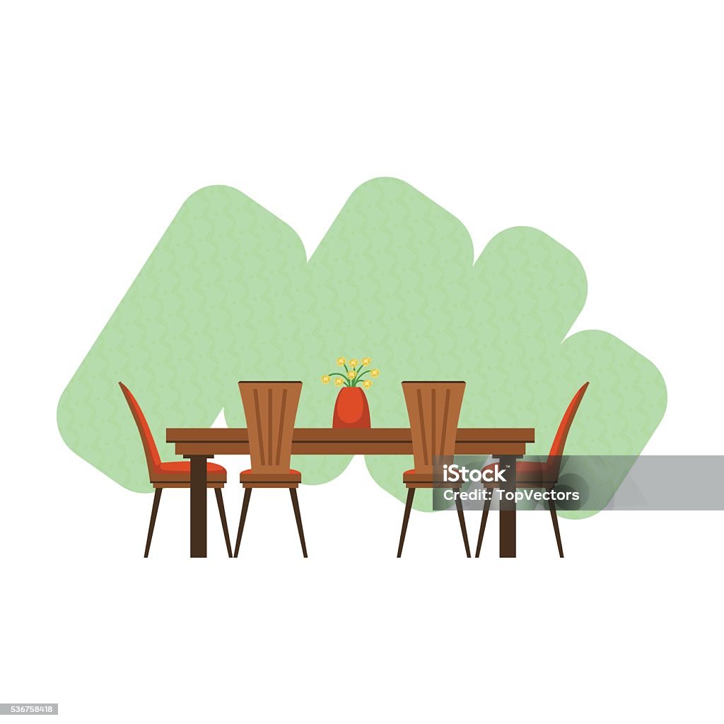 Dining Room Interior Design Stock Illustration - Download Image Now ...