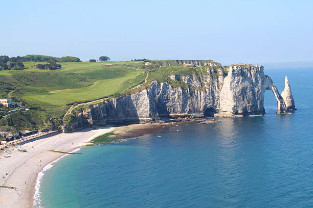 istock Cliffs of Etretat, France 536759684