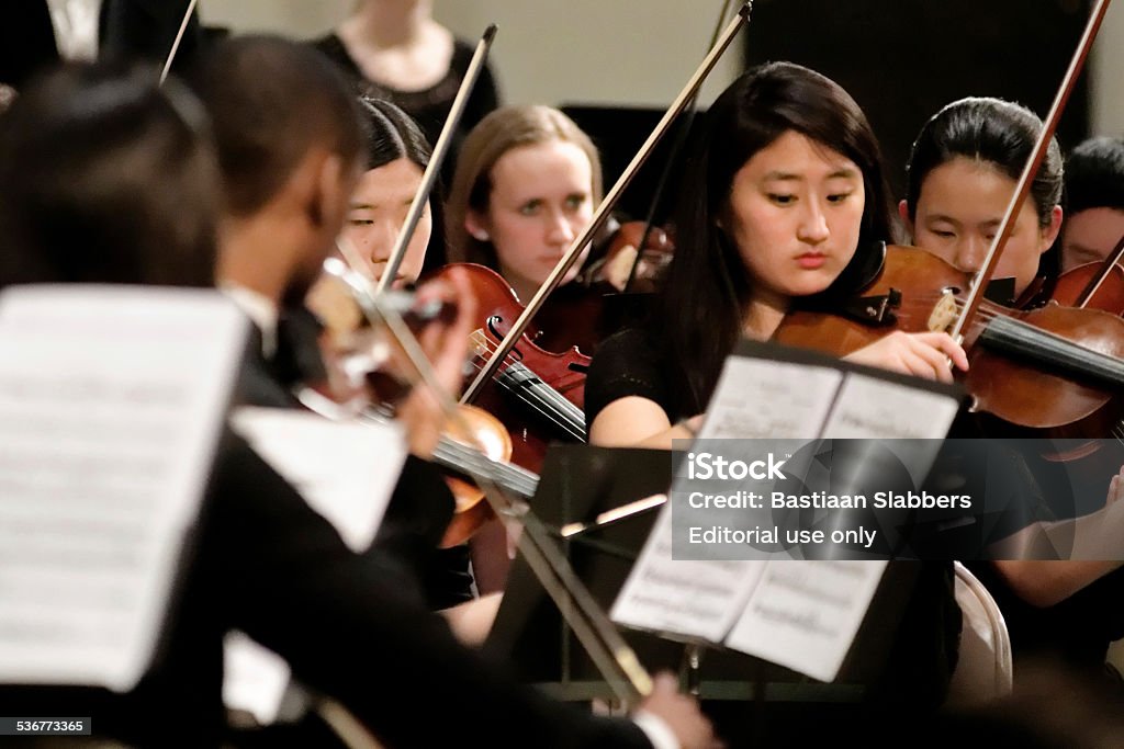 String Abschnitt Philadelphia Sinfonia Youth Orchestra - Lizenzfrei Jugendorchester Stock-Foto