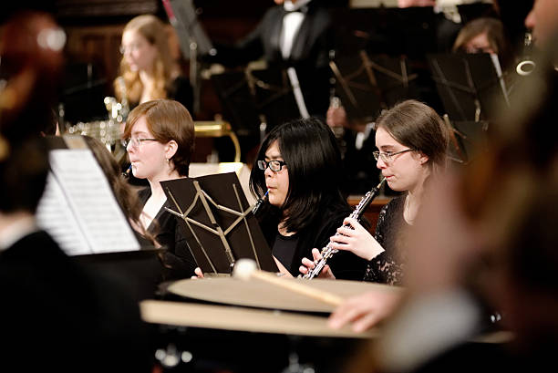Philadelphia Sinfonia Youth Orchestra plays for packed church stock photo