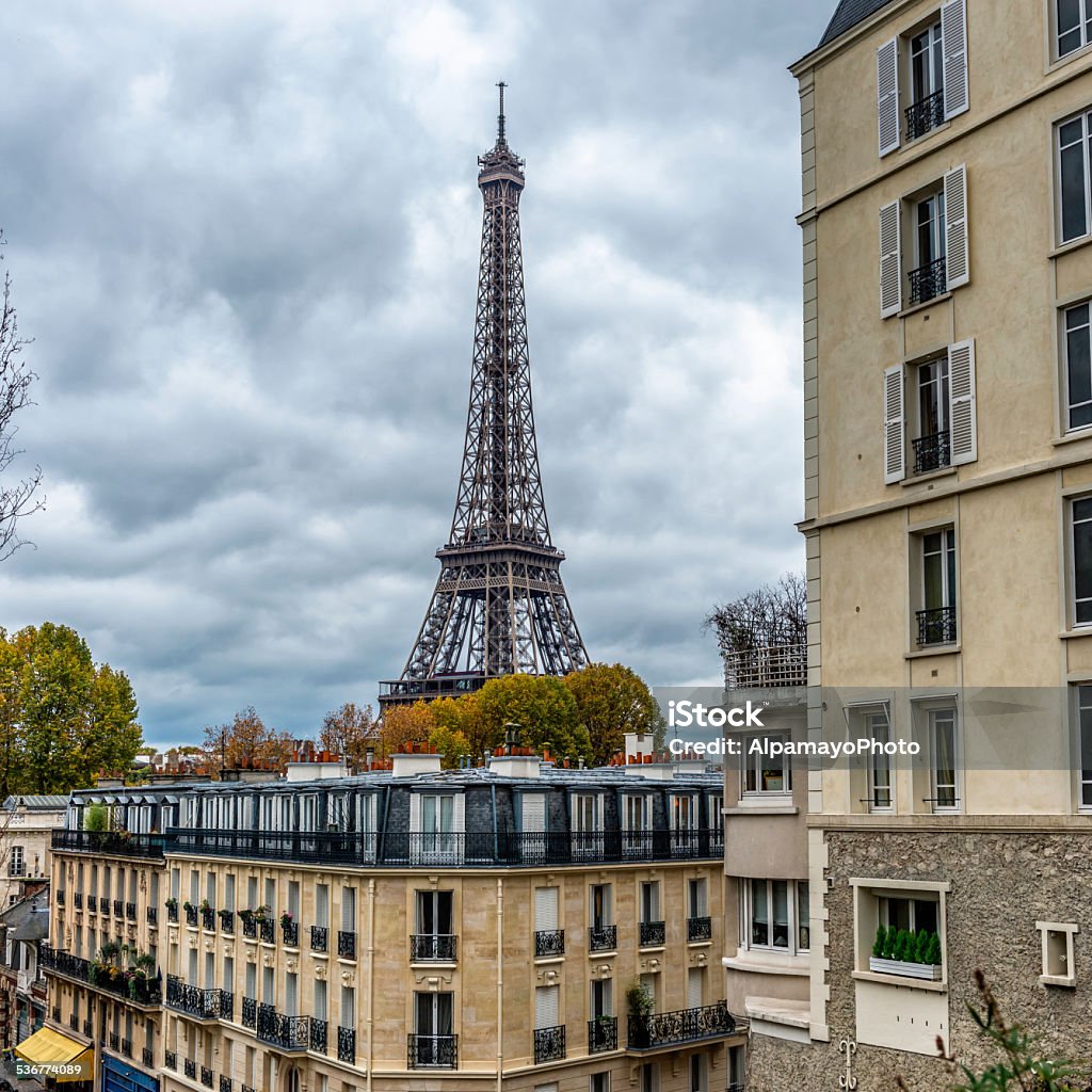 Eiffel Tower, Paris - France View from Trocadero. Apartment Stock Photo