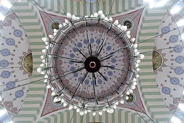 Photo of Dome interior of Mihrimah Sultan Mosque in Istanbul