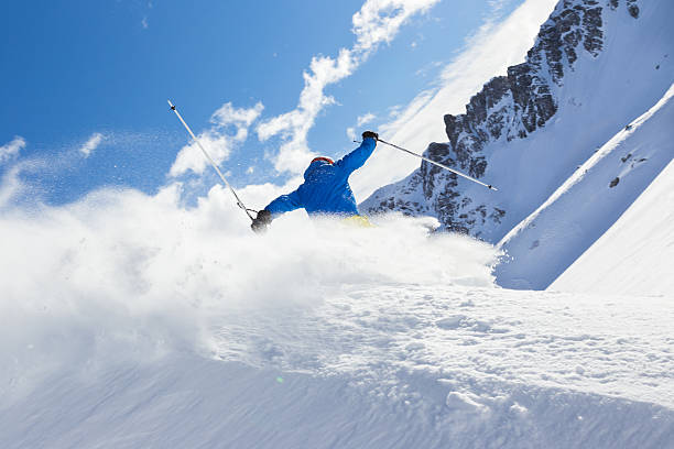 istock Male freerider skis 536774987