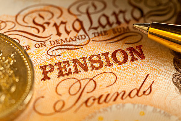 UK Pension Pounds stock photo