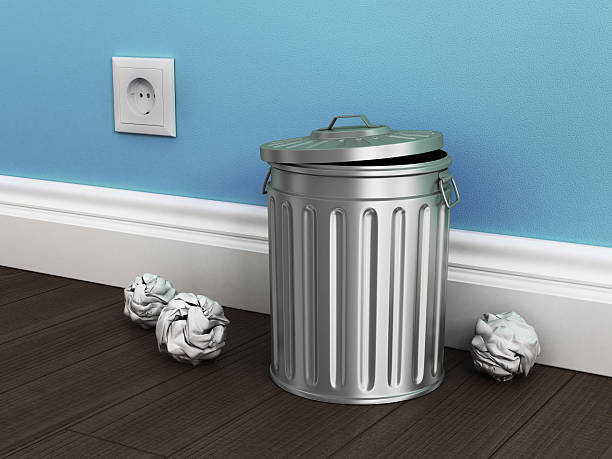 istock Office garbage near metal basket. 536778217