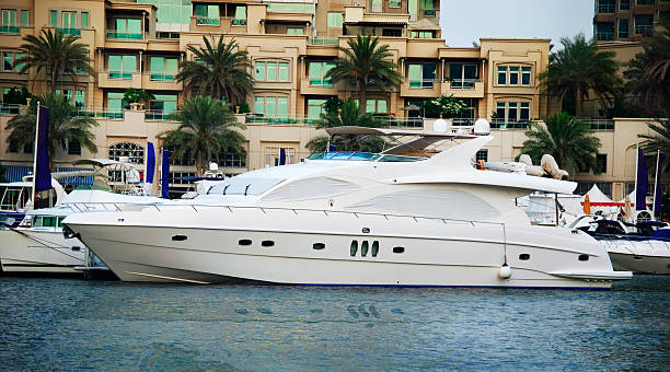 istock Boats in Dubai Marina 536778351