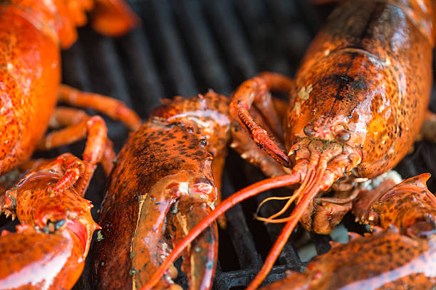 istock Two lobsters on the barbecue 536783086
