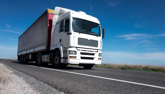 Truck on the road