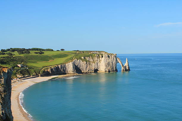 istock Cliffs of Etretat, France 536792080