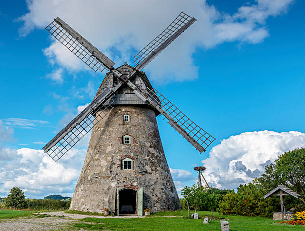 istock Medieval windmill in bright summer day,Latvia 536806964