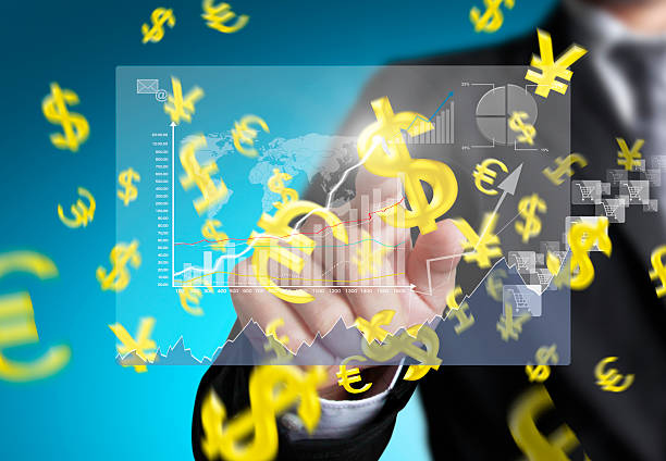 istock financial symbols coming from hand 536809525