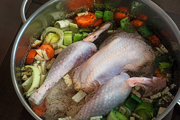 istock preparation of chicken broth in a pot 536809749