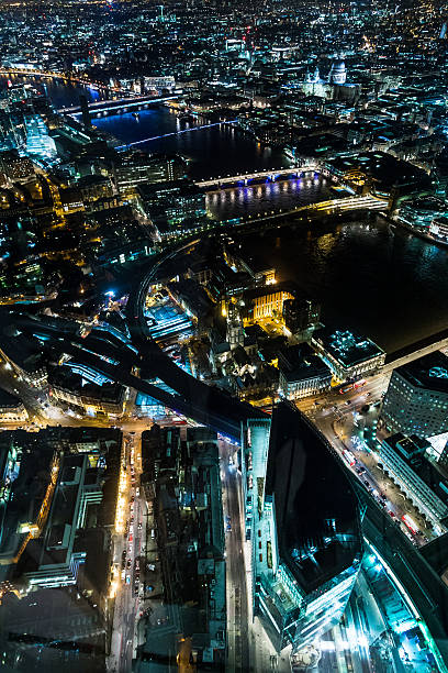 istock Aerial view of London at night 536810041