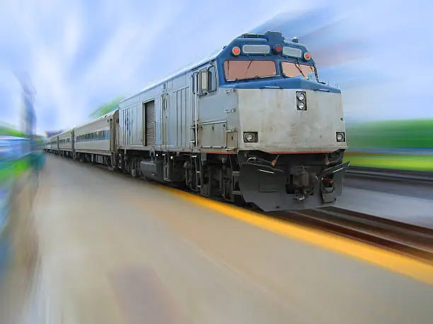 Speeding amtrak train