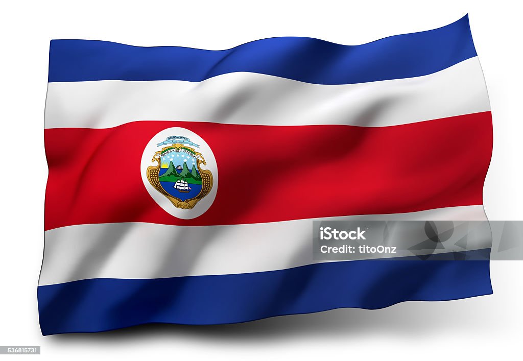 Bandeira da Costa Rica - Foto de stock de 2015 royalty-free