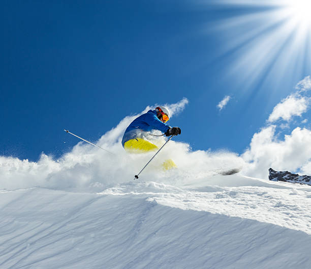 istock Male freerider skis 536816755