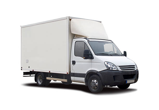 istock White truck isolated 536831537
