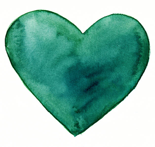 istock Dark Green Painted Heart 536832641