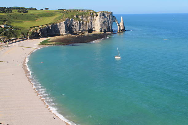 istock Cliffs of Etretat, France 536833448