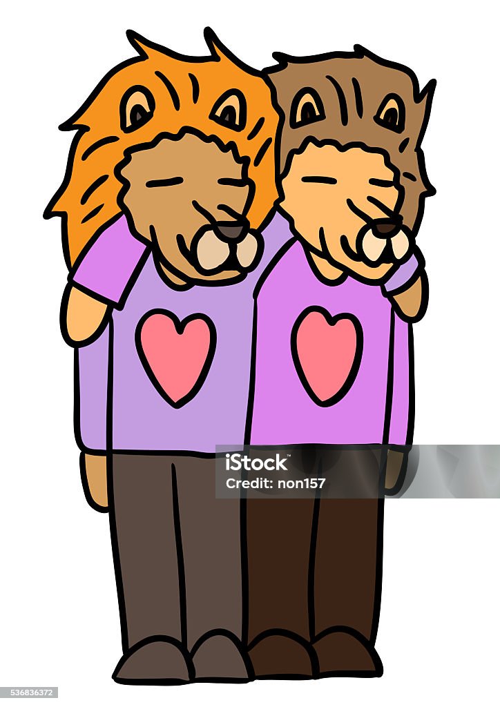 Cartoon Drawing Lion Gay Stock Illustration - Download Image Now - Adult,  Art, Art And Craft - iStock