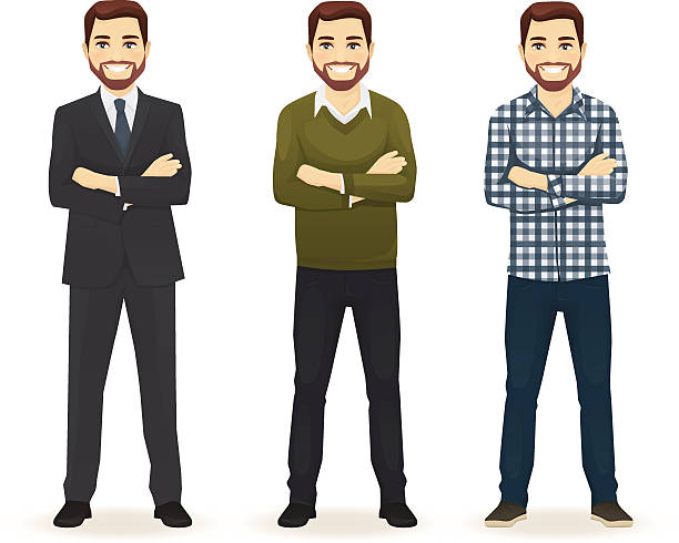 set of man in different clothes - 禮服 幅插畫檔、美工圖案、卡通及圖標