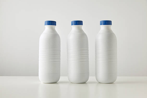 istock Milk in blank bottle or glass 536843550