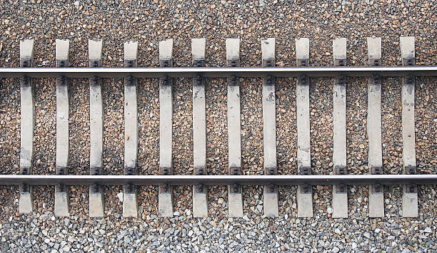 istock Background with gravel and railroad line 536845172