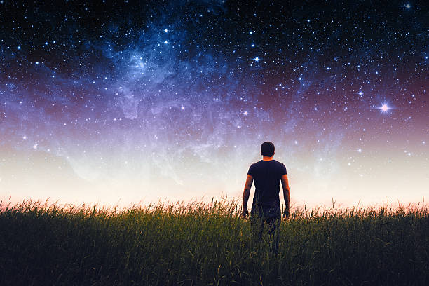 istock Man silhouette . Elements of this image furnished by NASA 536846176