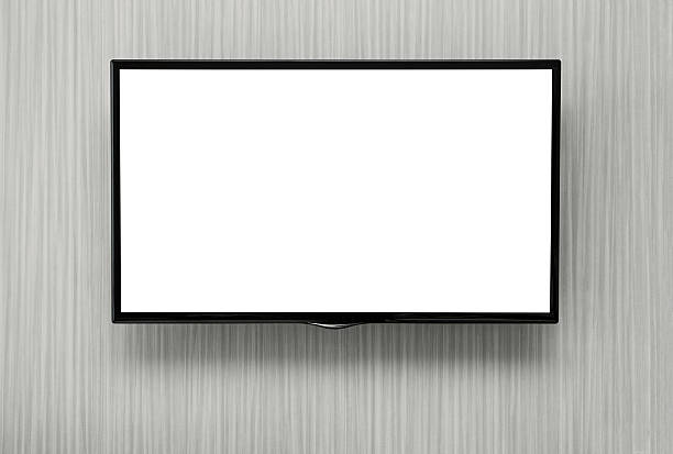 пустой телевизор - withe flat screen computer monitor electronics industry стоковые фото и изображения