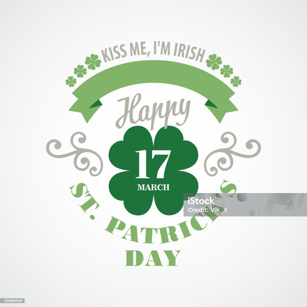 Typography St. Patrick's Day. Vector illustration 2015 stock vector