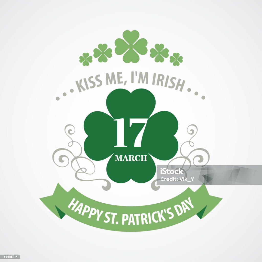 Typography St. Patrick's Day. Vector illustration 2015 stock vector