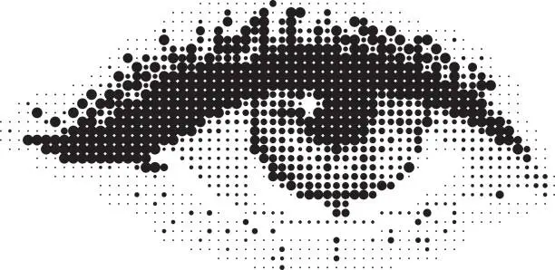 Vector illustration of Pop Art eye