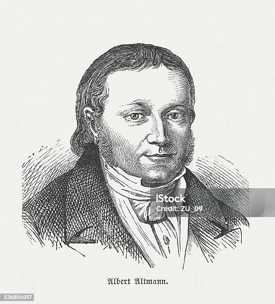 Isaak Altmann Wood Engraving Published In 1882 Stock Illustration - Download Image Now
