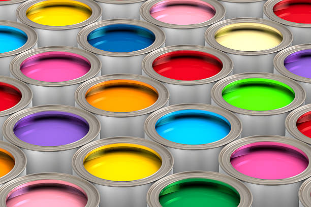 istock 3D colors painting buckets 536854821
