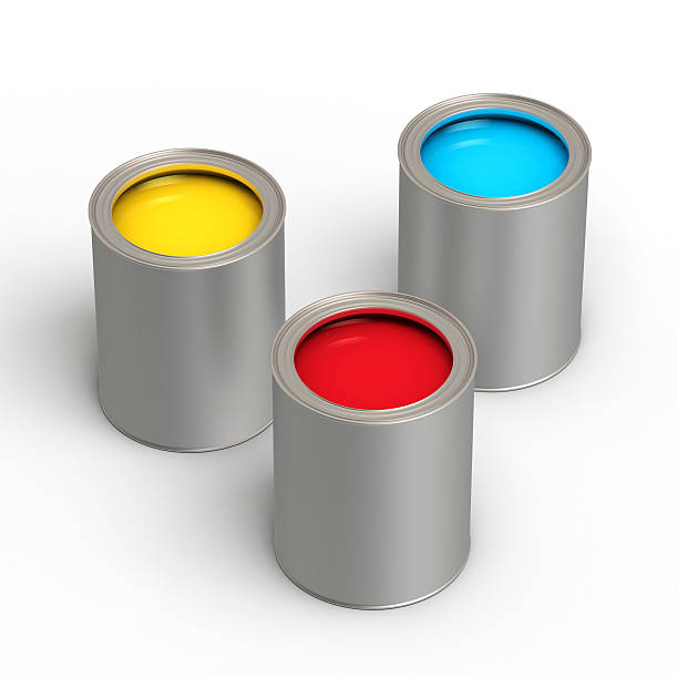 istock 3D colors painting buckets 536855347