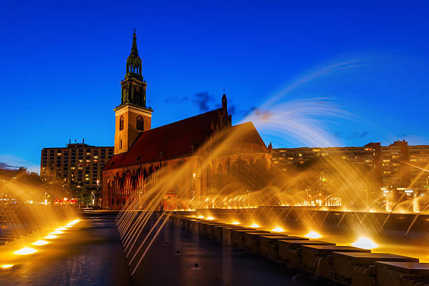 istock St Marys Church in Berlin, Germany, at night 536869378